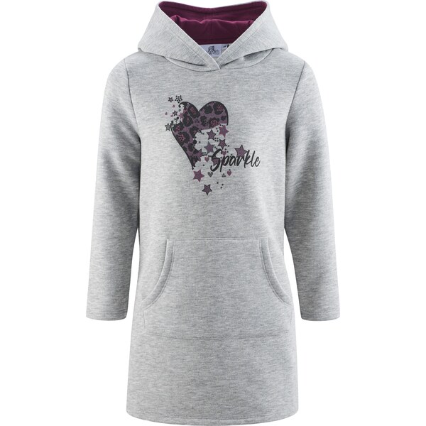 happy girls Šaty sivá melírovaná / tmavofialová / čierna 61945623