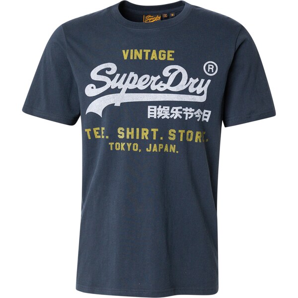 Superdry Tričko Heritage námornícka modrá / sivá / olivová 61946965