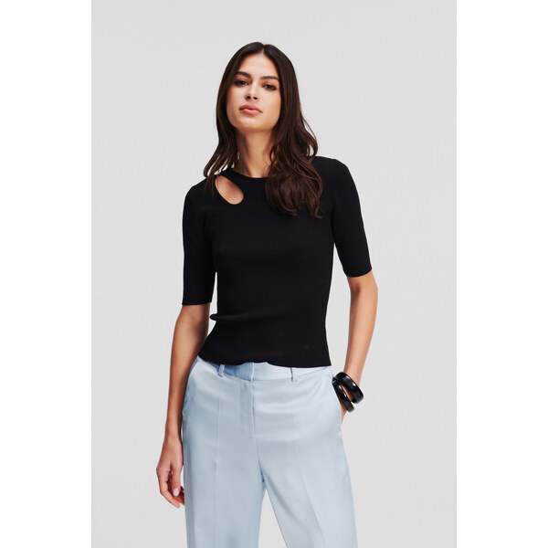 SVETER KARL LAGERFELD CUT OUT KNIT TOP 49441178