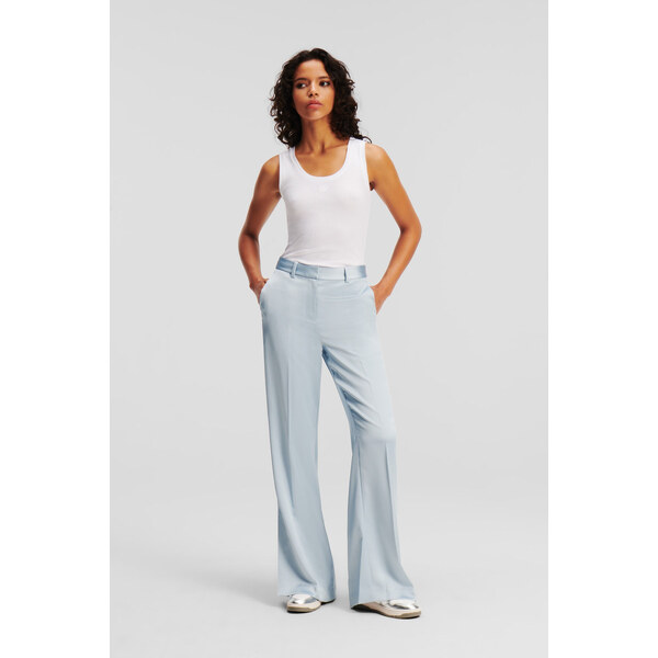 NOHAVICE KARL LAGERFELD FLUID SATIN TAILORED PANTS 52624579