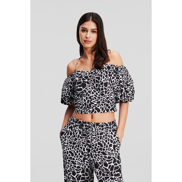 BLÚZKA KARL LAGERFELD LINEN BLEND TOP 52624603