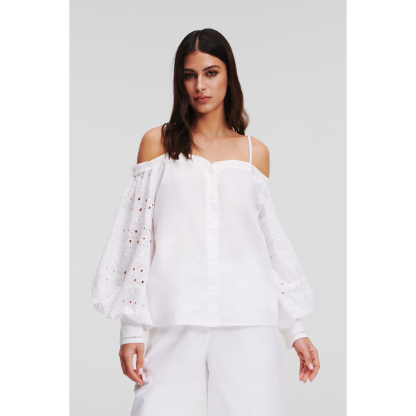 BLÚZKA KARL LAGERFELD OFF SHOULDER EMBROIDERY TOP 53046769