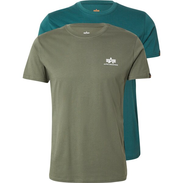 ALPHA INDUSTRIES Tričko olivová / petrolejová 61801581