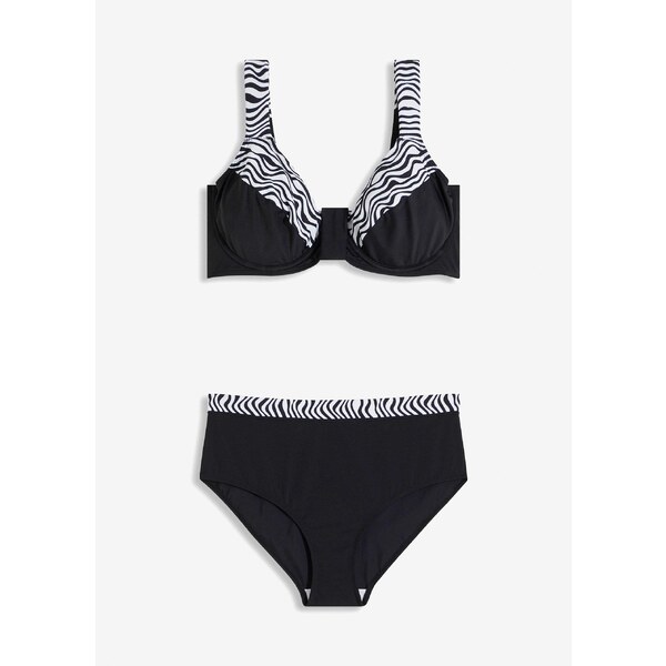 bonprix Bikiny minimizer (2-dielne), vystužené ramienka, farba čierna 44891840