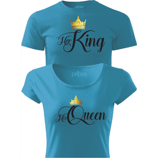T-ričko Jeho Královná Jej Kráľ zlatá koruna (King a Queen) 61804422