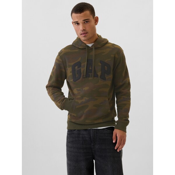 Hnedá pánska maskáčová mikina s logom GAP 43623713
