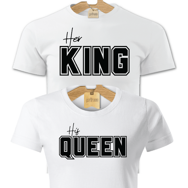 T-ričko Jeho kráľovná Jej kráľ tričká pre páry (King a Queen) 61804893