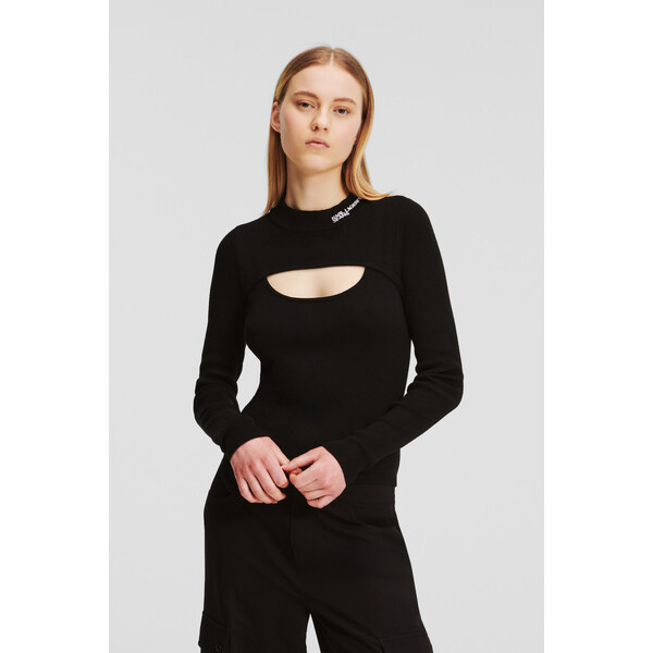 ROLÁK KARL LAGERFELD JEANS KLJ LSLV MOCK NECK SWEATER 55485091