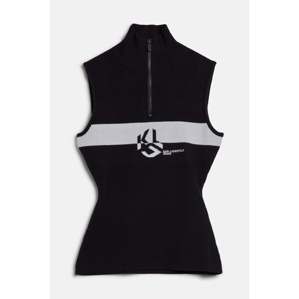 ROLÁK KARL LAGERFELD JEANS KLJ HALF ZIP STRIPE KNIT 57258317