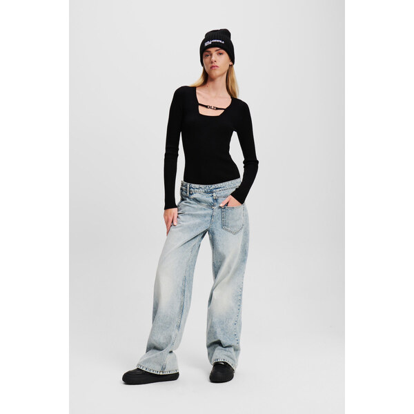 DŽÍNSY KARL LAGERFELD JEANS KLJ MR RELAXED TWISTED DENIM 60519430