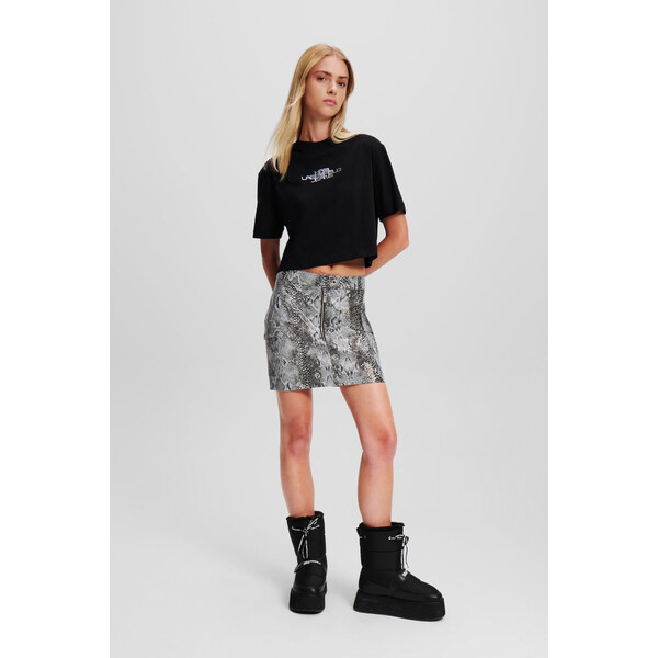 SUKŇA KARL LAGERFELD JEANS KLJ FAUX LEATHER SKIRT 60519433