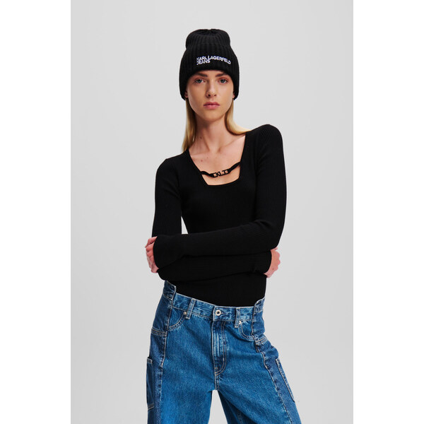 SVETER KARL LAGERFELD JEANS KLJ LSLV LOGO KNITTED TOP 60519462