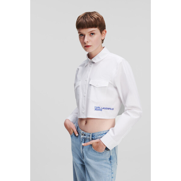 KOŠEĽA KARL LAGERFELD JEANS KLJ CROPPED LOGO SHIRT 49072257