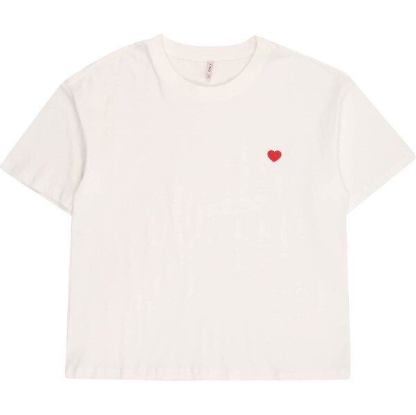 ONLY GIRLS Tričko jasne červená / biela 62902351