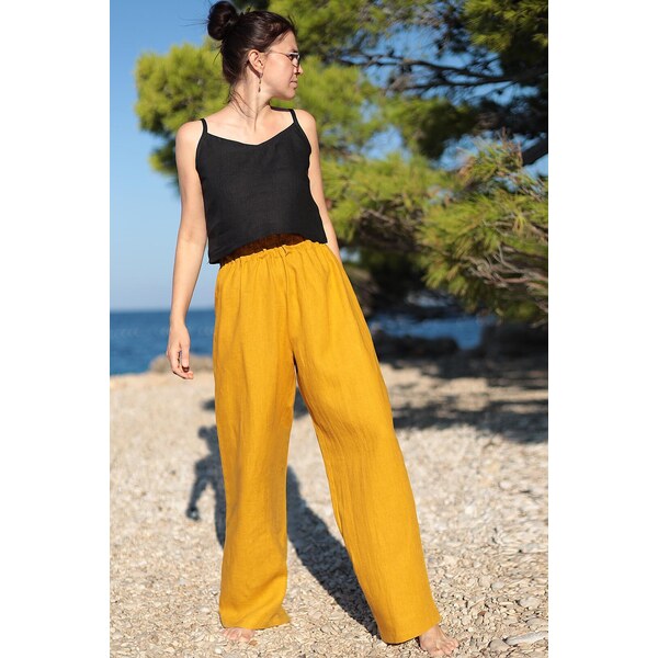 Lotika Linen České ľanové nohavice extra pohodlné 2v1 63334293