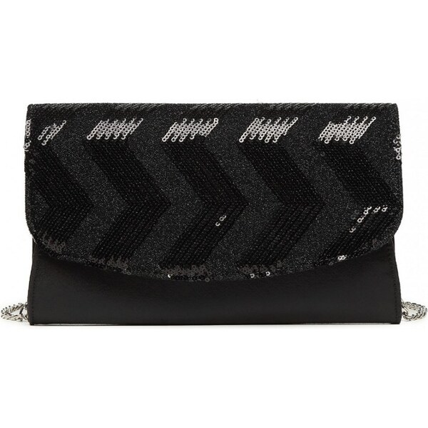 Konofactory Čierna zdobená spoločenská kabelka Gliss 61817032