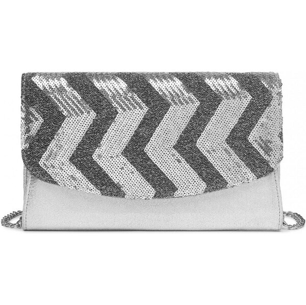 Konofactory Strieborná zdobená spoločenská kabelka Gliss 61817034