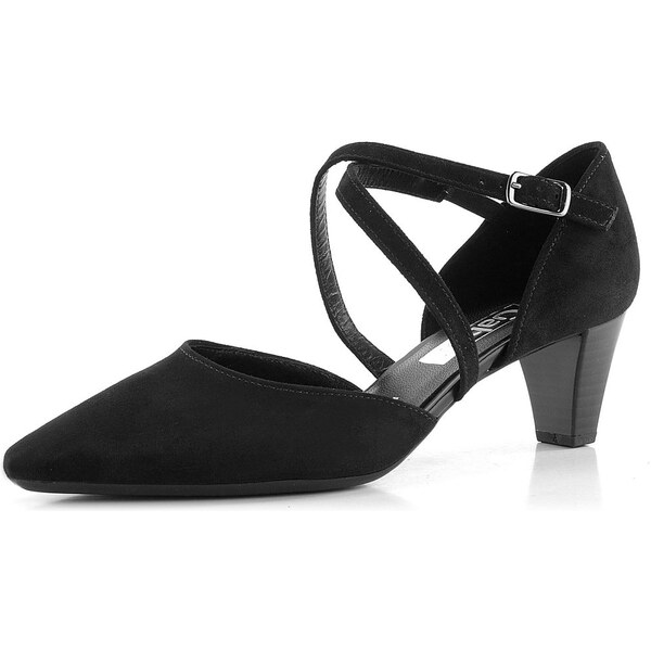 Gabor semišové lodičky s priehlavkovým pásikom čierne 01.363.17 62752161