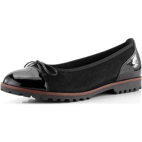 Gabor semišové baleríny s lakovanou špičkou a pätou 04.100.37 62751985