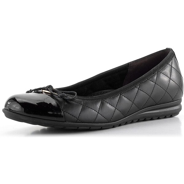 Gabor prešívané baleríny s lakovanou špičkou čierne 52.622.57 62752095