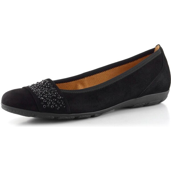 Gabor čierne semišové baleríny 54.167.17 62752097