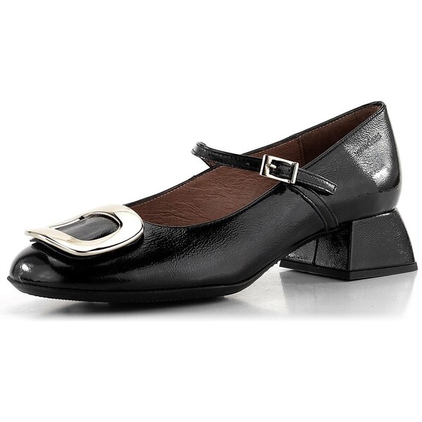 Wonders lodičky so širokým podpätkom a priehlavkovým pásikom Negro D 62752175