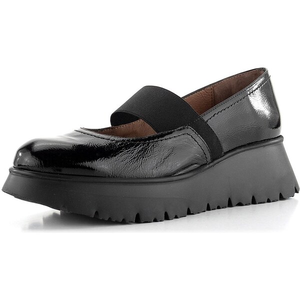 Wonders lakované slip-on poltopánky na kline Negro C-7311 62752240