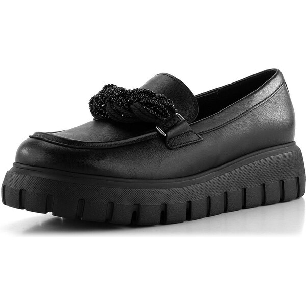 Gabor čierne mokasíny na platforme 55.301.27 62752112
