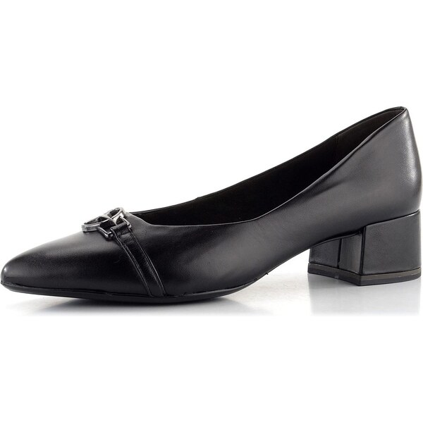 Tamaris kožené lodičky so širokým podpätkoem čierne 1-22313-43 62752172