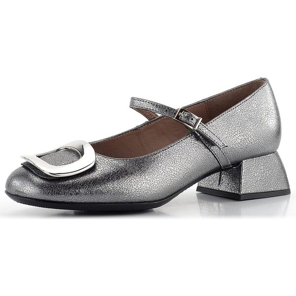 Wonders lodičky so širokým podpätkom a priehlavkovým pásikom Plomo D 62752174