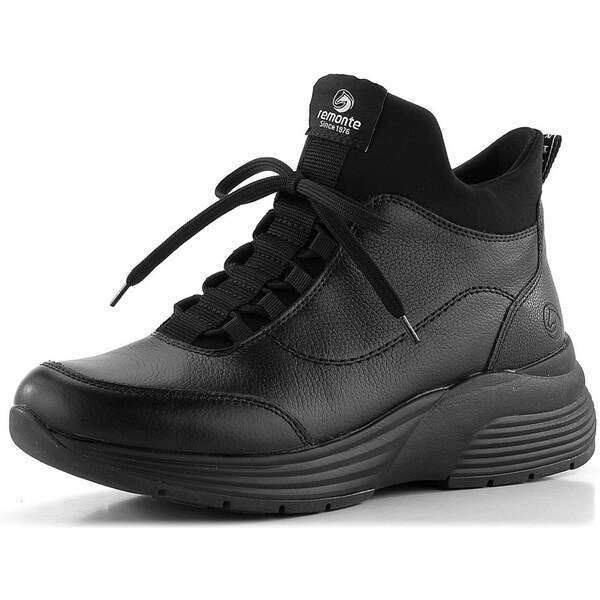 Remonte šněrovací kotník na platformě černý D6679-02 62751999