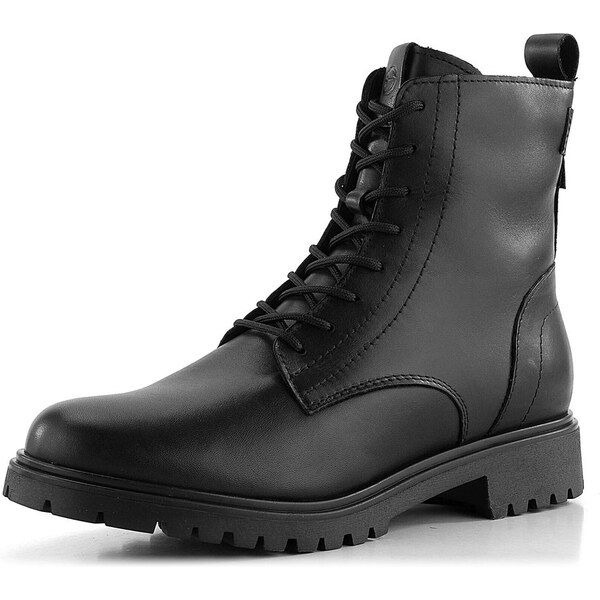 Tamaris černý kožený šněrovací kotník 1-25402-43 65611898