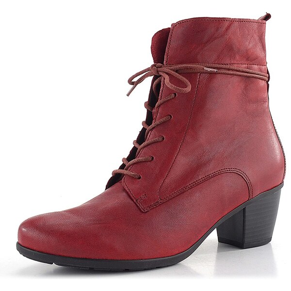 Gabor šněrovací kotník na podpatku červený 55.521.55 62752067