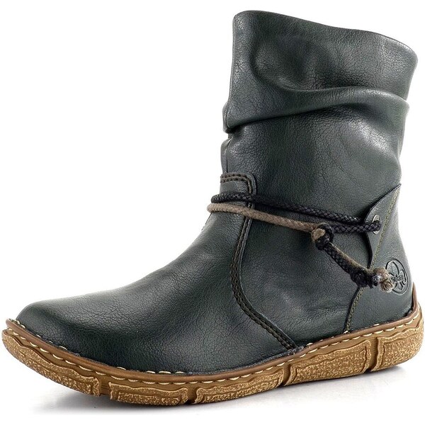 Rieker vyteplený kotník se zipem zelený Z3774-54 62752256