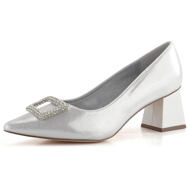 Menbur spoločenské lodičky s brošňou Plata/Silver 25877 62752297