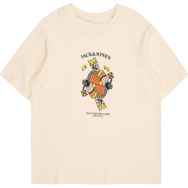 Jack & Jones Junior Tričko JORAnatomy Skull krémová / žltá / oranžová 61820388