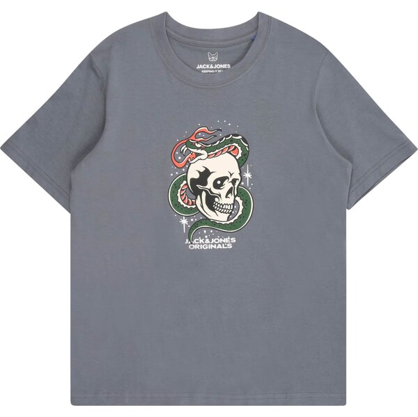 Jack & Jones Junior Tričko JORAnatomy Skull čadičová / zelená / čierna 61820397