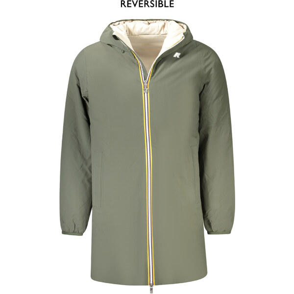 Obojstranná pánska bunda K-WAY zelená 64712127