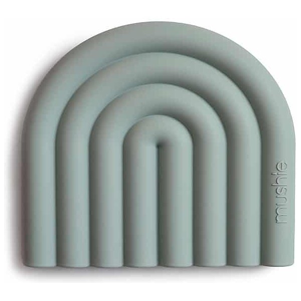 Mushie silikónové hryzatko Rainbow Cambridge Blue 54533944