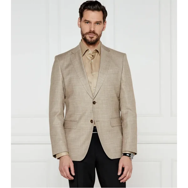 BOSS BLACK Vlnená sako H-Hutson-251 | Slim Fit | s prímesou ľanu 61833705