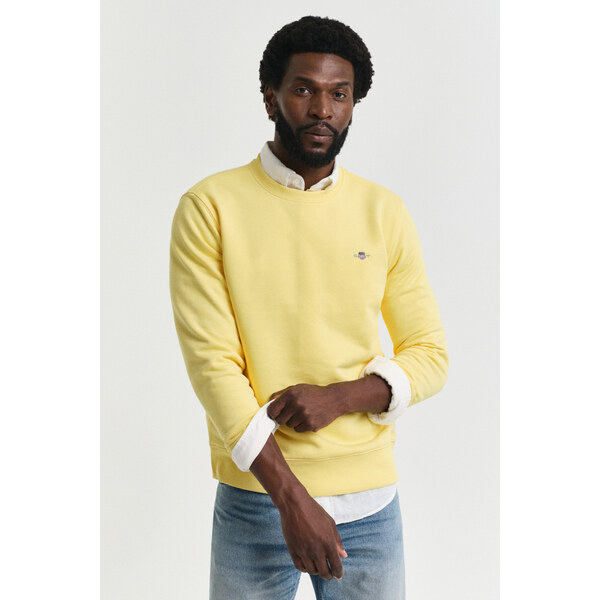 MIKINA GANT REG SHIELD C-NECK SWEAT BANANA YELLOW 61866372