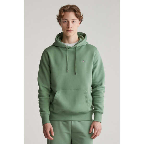 MIKINA GANT REG SHIELD HOODIE KALAMATA GREEN 61866376