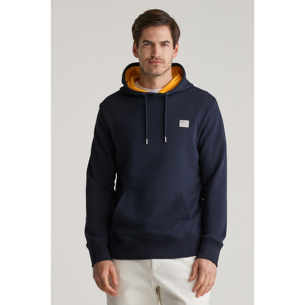 MIKINA GANT CONTRAST SWEAT HOODIE EVENING BLUE 61866384