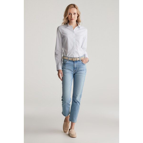 DŽÍNSY GANT CROPPED SLIM JEANS SEMI LIGHT BLUE 61838222
