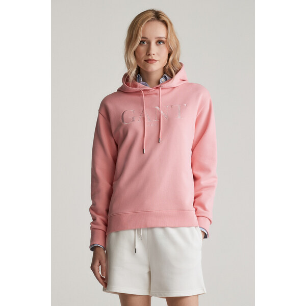 MIKINA GANT TONAL GRAPHIC HOODIE GERANIUM PINK 61838255