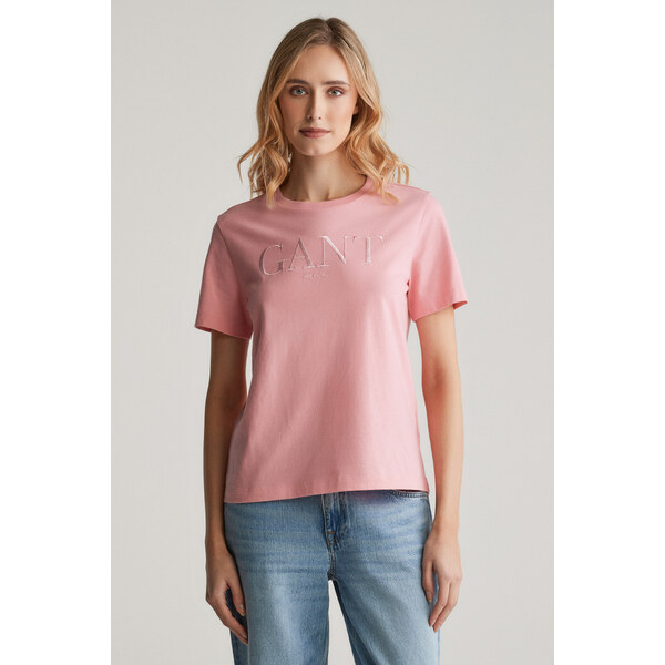 TRIČKO GANT REG TONAL GRAPHIC SS T-SHIRT GERANIUM PINK 61838254