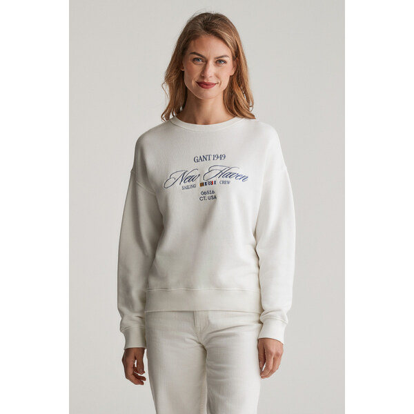 MIKINA GANT GRAPHIC C-NECK SWEAT EGGSHELL 61838280