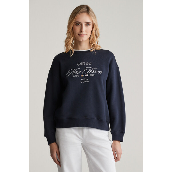 MIKINA GANT GRAPHIC C-NECK SWEAT EVENING BLUE 61838281