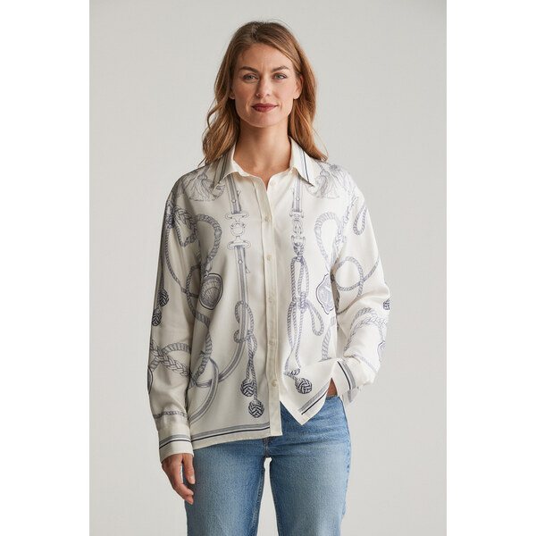 KOŠEĽA GANT REL SAILING PRINT SHIRT CREAM 61838327