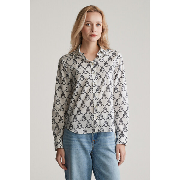 KOŠEĽA GANT REG ROPE PRINT COT VOILE SHIRT CREAM 61838328